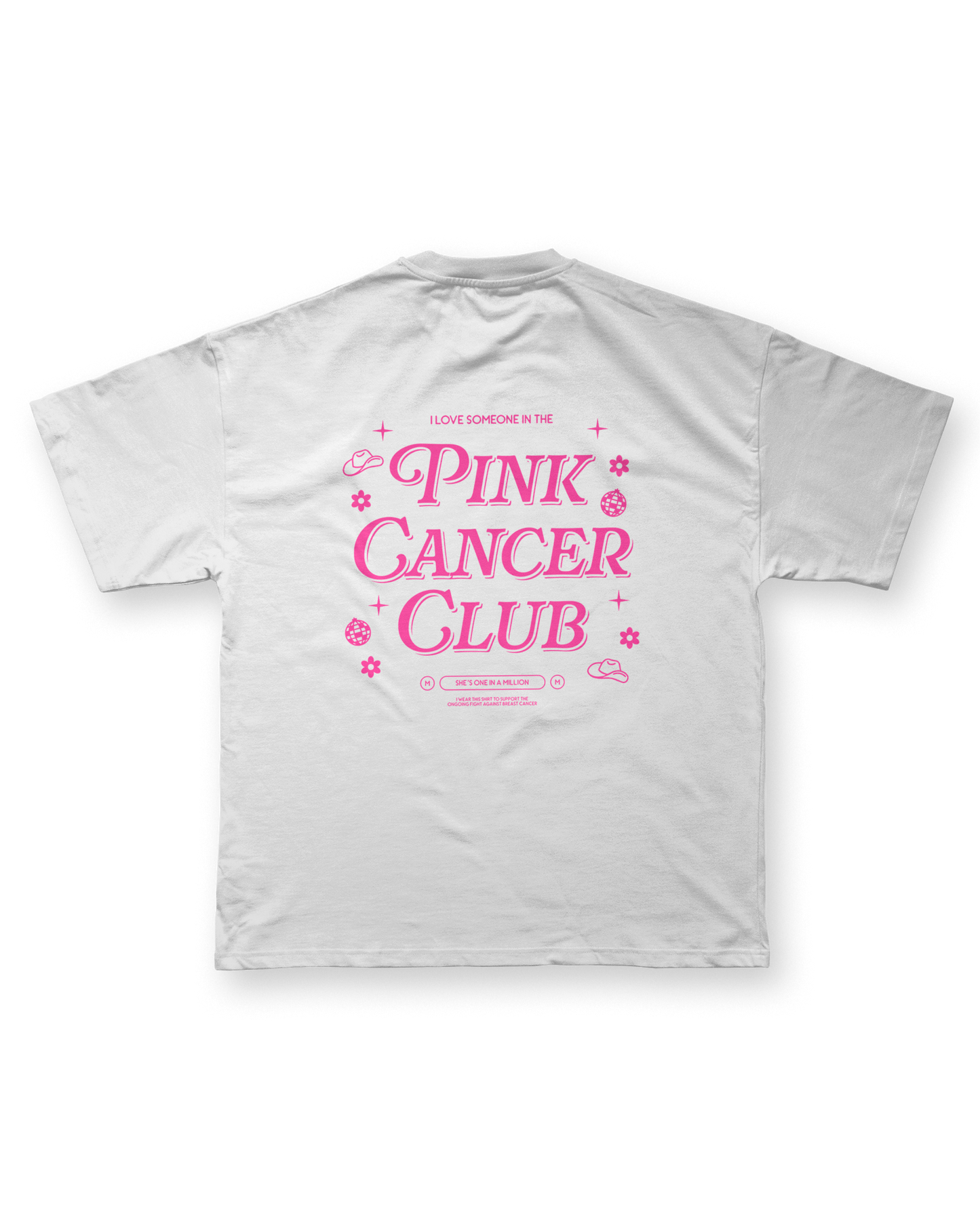 Pink Cancer Club Shirt - White